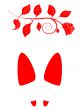 woman footprint with rose