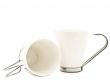 two white modern cups
