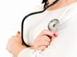 hands of nurses with stethoscope