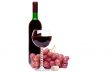 Red wine and red grapes