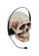 Headphones on a skull