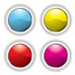 white bevel button
