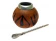Calabash and bombilla for Yerba Mate tea, isolated
