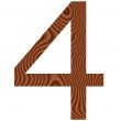 Wooden Number 4