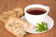 tea with herbs and bread