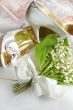 Lily of the valley and wedding shoes