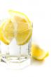 soda water and lemon slices