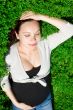 Pregnant woman in nature