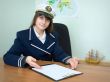 Girl - sea captain with the tablet