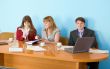 Business team sits at the table