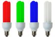 RGB fluorescent light bulbs