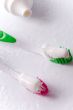 toothpaste and toothbrushes