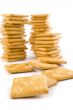 three stacks of cookie