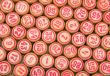 Structure from wooden counters of a bingo