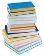 Big pile of books on a white background