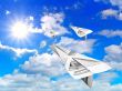 sky and paper aeroplanes