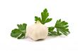 garlic with green parsley