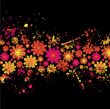 floral ink splat