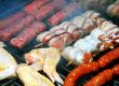 Meat on barbecue