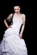 smiling bride in white