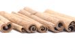 cinnamon on white background