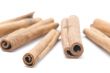 cinnamon on white close up