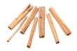 cinnamon on white closeup