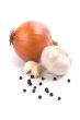 onion, garlic and black pepper