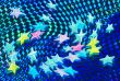 Stars over shining blue background