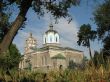 church among trees