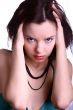 Upset woman