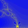 Abstract gold & blue fractal background