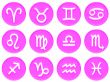 3D Pink Framed Zodiac Signs