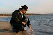 Man near water
