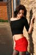 Girl in red skirt