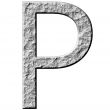 3D Stone Letter P