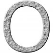 3D Stone Letter O