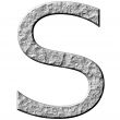 3D Stone Letter S