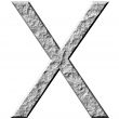3D Stone Letter X