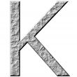 3D Stone Letter K