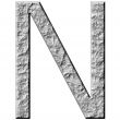 3D Stone Letter N