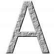 3D Stone Letter A