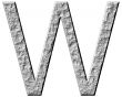3D Stone Letter W