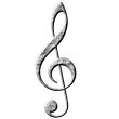 3D Stone Treble Clef