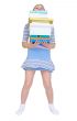 Girl with the big pile of books