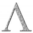 3D Stone Greek Letter Lambda