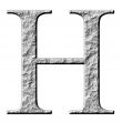 3D Stone Greek Letter Eta