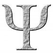 3D Stone Greek Letter Psi