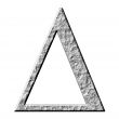 3D Stone Greek Letter Delta