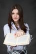 Portrait of the girl with book